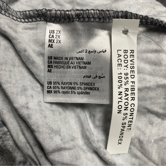 INC intimates women’s size 2X nightgown soft lace trim snake skin - Picture 6 of 6